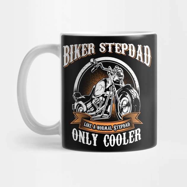 Only Cool Stepdad Rides Motorcycles T Shirt Rider Gift by easleyzzi